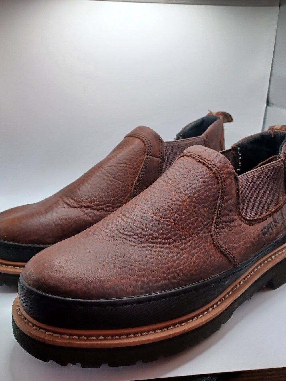 Chinook Workhorse Romeo Work Shoes Boots Slip-on Loafer Mens Sz 8.5 Ultra Grip